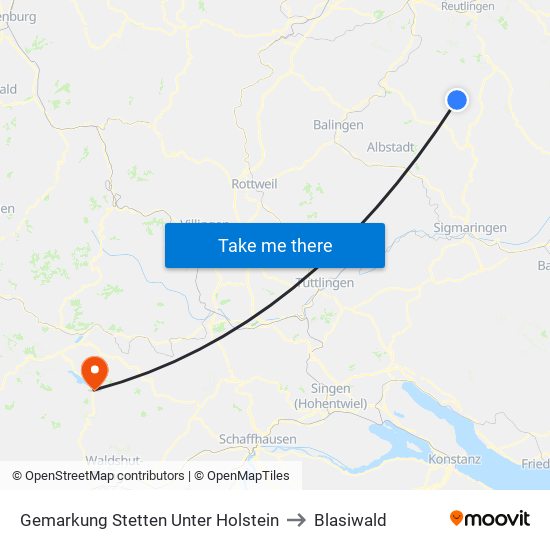 Gemarkung Stetten Unter Holstein to Blasiwald map