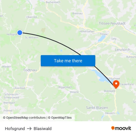 Hofsgrund to Blasiwald map