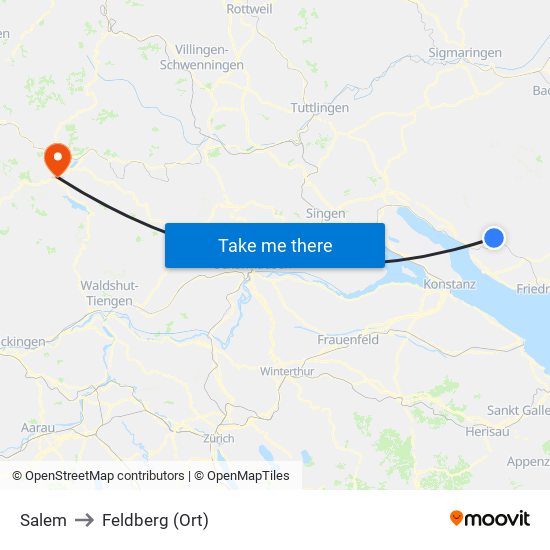 Salem to Feldberg (Ort) map