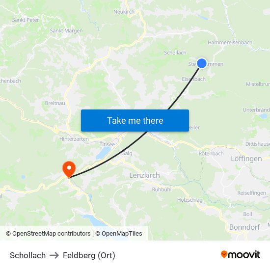 Schollach to Feldberg (Ort) map