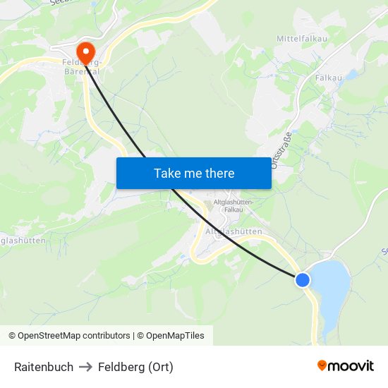 Raitenbuch to Feldberg (Ort) map