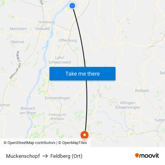 Muckenschopf to Feldberg (Ort) map