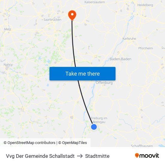 Vvg Der Gemeinde Schallstadt to Stadtmitte map