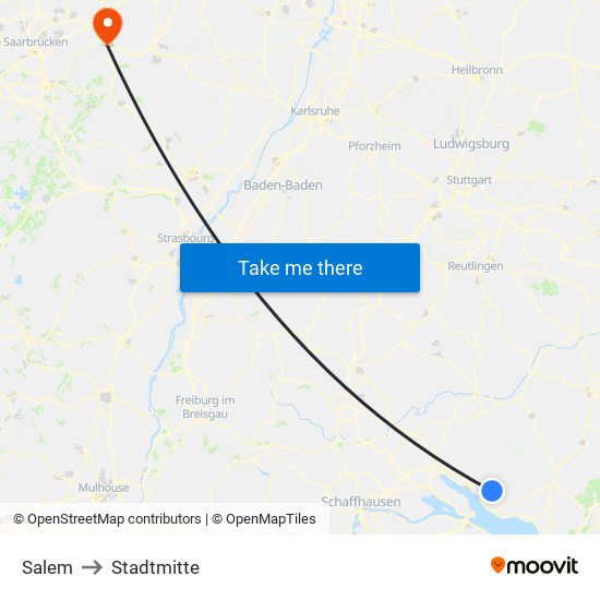 Salem to Stadtmitte map