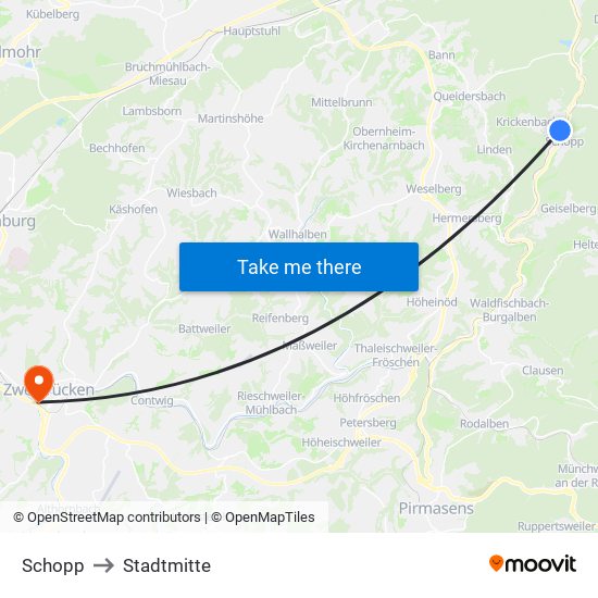 Schopp to Stadtmitte map