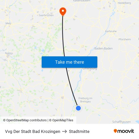 Vvg Der Stadt Bad Krozingen to Stadtmitte map