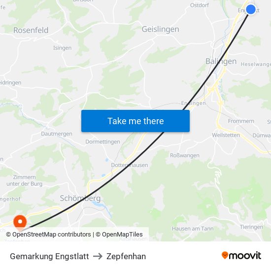 Gemarkung Engstlatt to Zepfenhan map