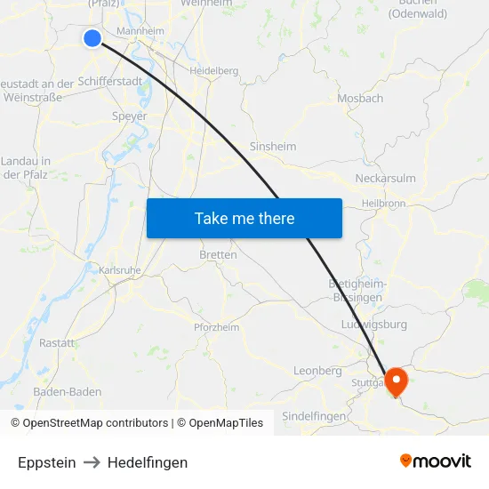 Eppstein to Hedelfingen map