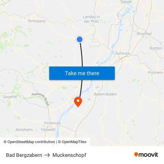 Bad Bergzabern to Muckenschopf map