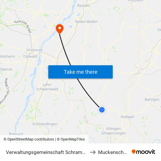 Verwaltungsgemeinschaft Schramberg to Muckenschopf map