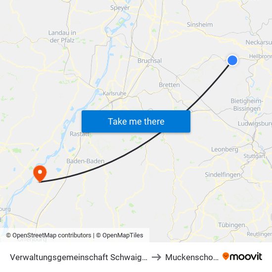 Verwaltungsgemeinschaft Schwaigern to Muckenschopf map