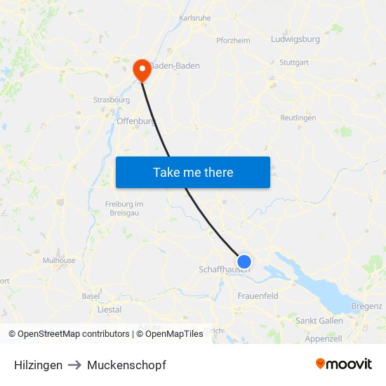 Hilzingen to Muckenschopf map