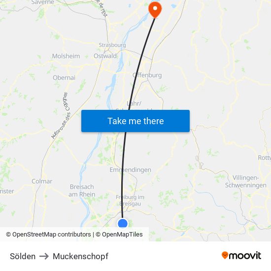 Sölden to Muckenschopf map