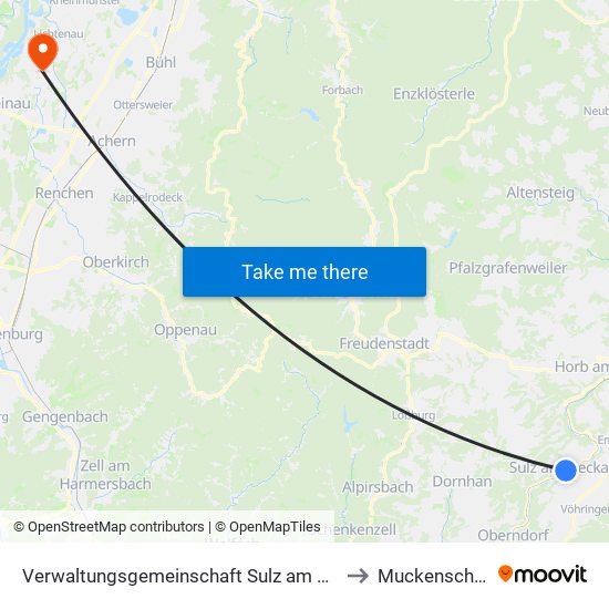 Verwaltungsgemeinschaft Sulz am Neckar to Muckenschopf map