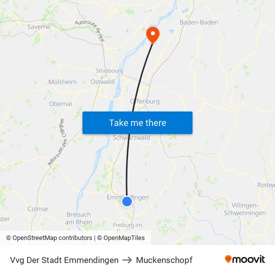 Vvg Der Stadt Emmendingen to Muckenschopf map