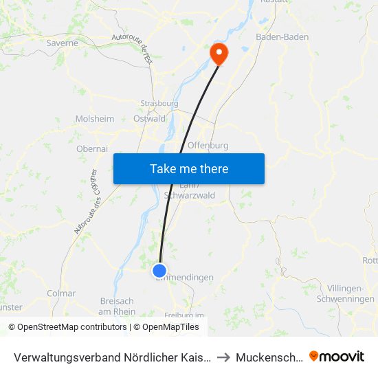 Verwaltungsverband Nördlicher Kaiserstuhl to Muckenschopf map