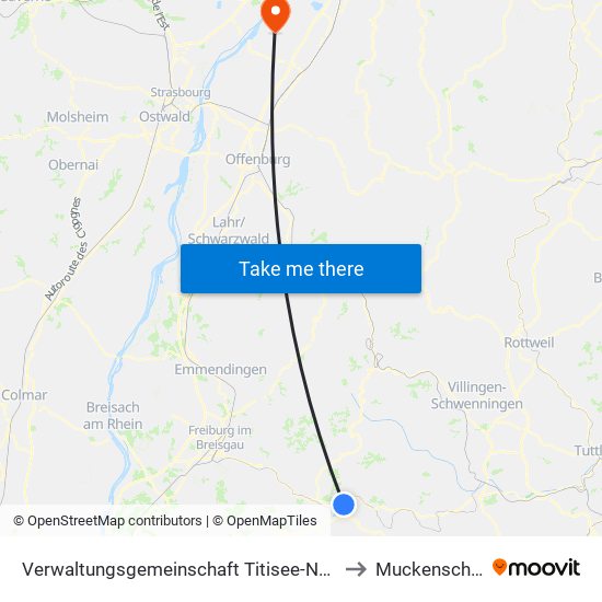 Verwaltungsgemeinschaft Titisee-Neustadt to Muckenschopf map