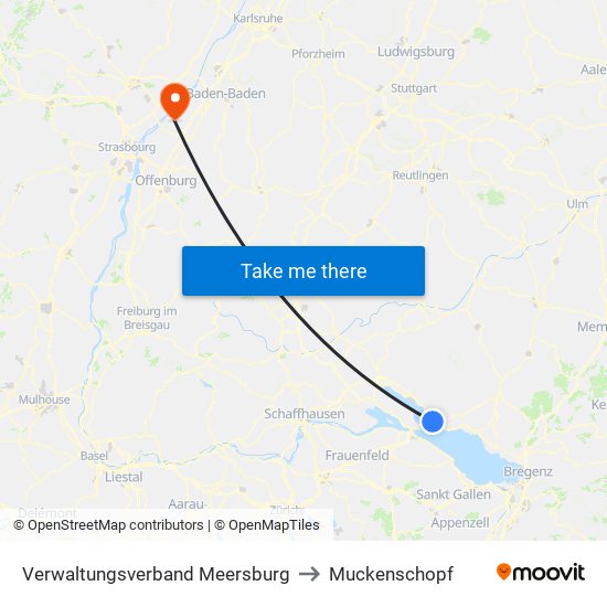 Verwaltungsverband Meersburg to Muckenschopf map