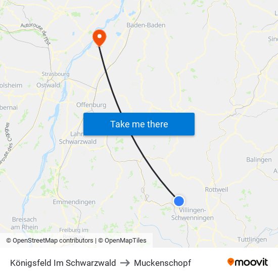 Königsfeld Im Schwarzwald to Muckenschopf map