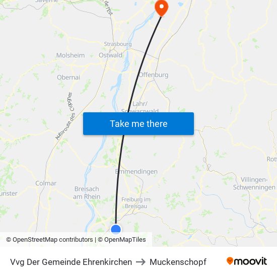 Vvg Der Gemeinde Ehrenkirchen to Muckenschopf map