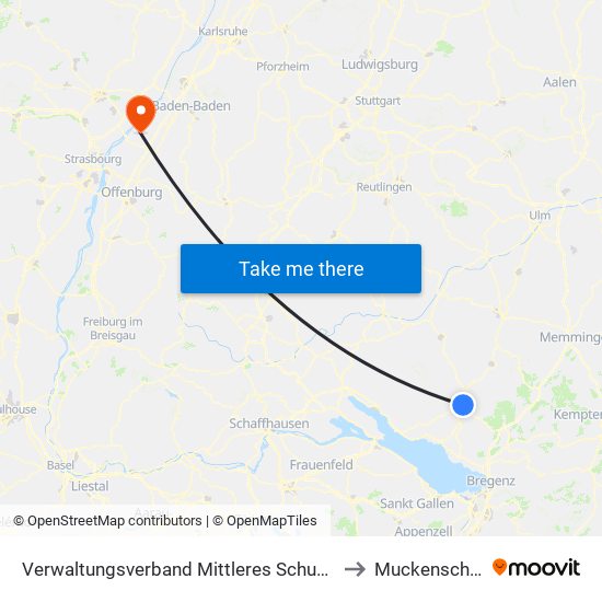 Verwaltungsverband Mittleres Schussental to Muckenschopf map