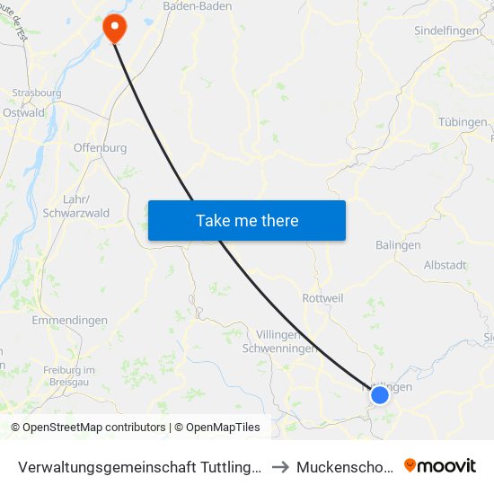 Verwaltungsgemeinschaft Tuttlingen to Muckenschopf map