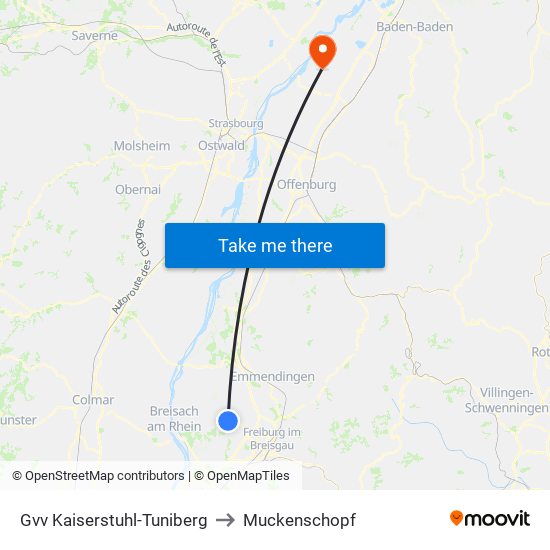 Gvv Kaiserstuhl-Tuniberg to Muckenschopf map