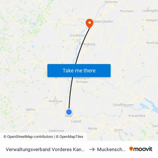 Verwaltungsverband Vorderes Kandertal to Muckenschopf map