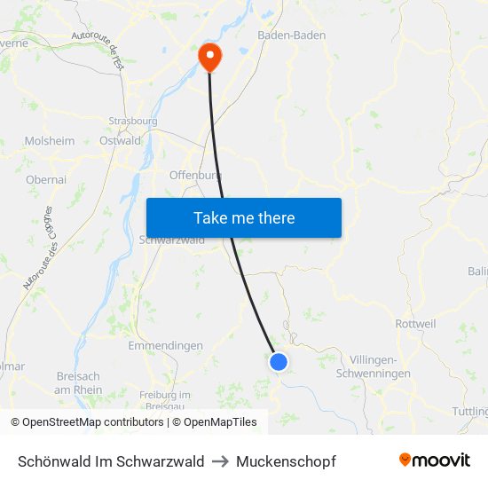 Schönwald Im Schwarzwald to Muckenschopf map