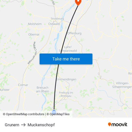 Grunern to Muckenschopf map