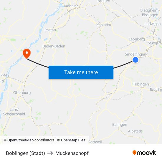 Böblingen (Stadt) to Muckenschopf map