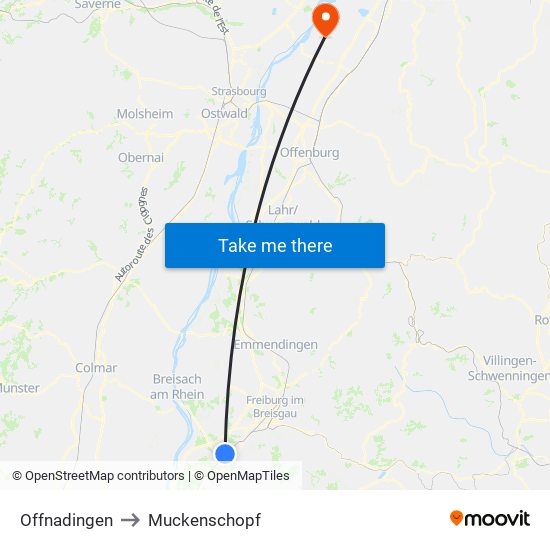 Offnadingen to Muckenschopf map