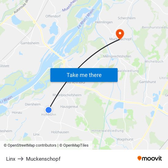 Linx to Muckenschopf map