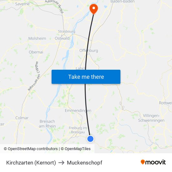 Kirchzarten (Kernort) to Muckenschopf map