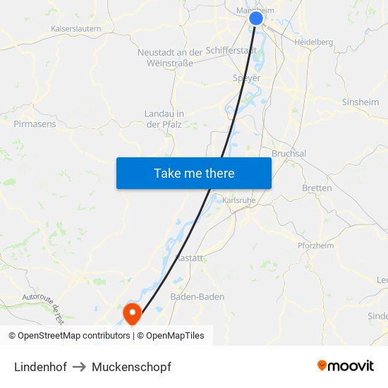 Lindenhof to Muckenschopf map