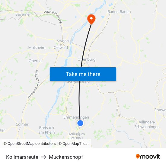 Kollmarsreute to Muckenschopf map