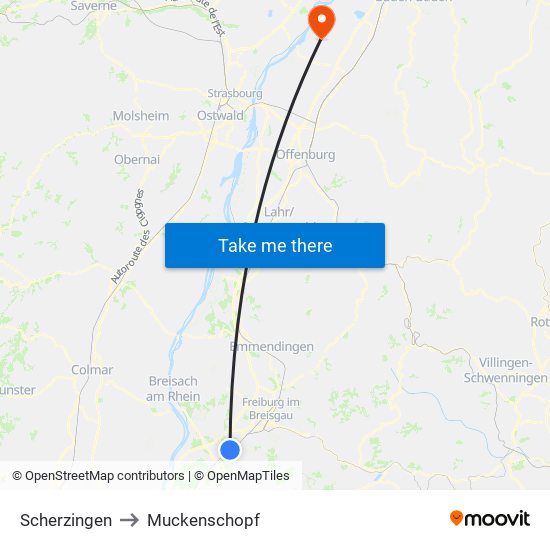 Scherzingen to Muckenschopf map