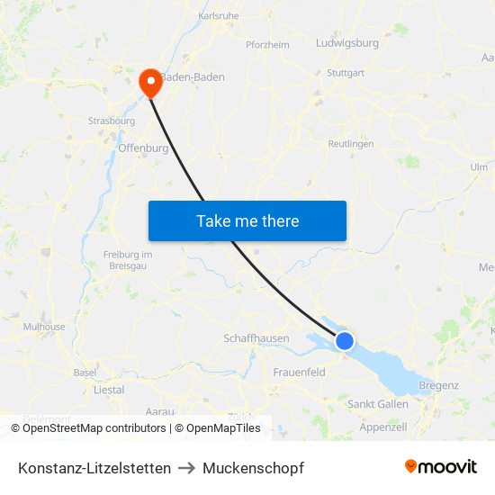 Konstanz-Litzelstetten to Muckenschopf map