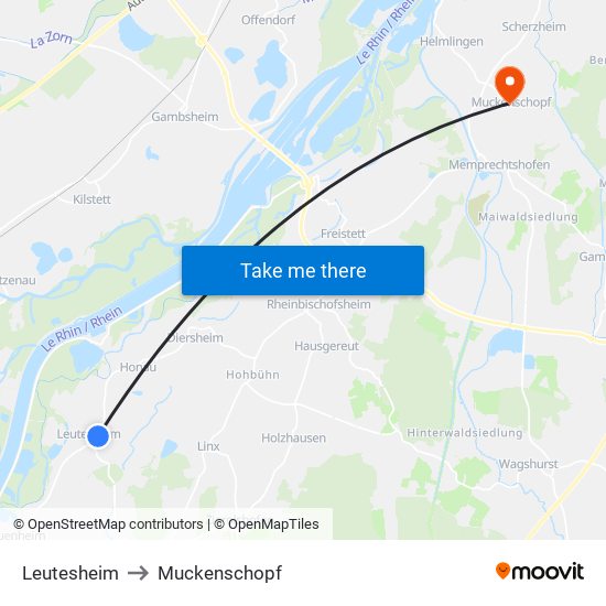 Leutesheim to Muckenschopf map