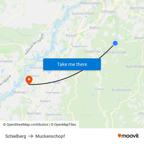 Schielberg to Muckenschopf map