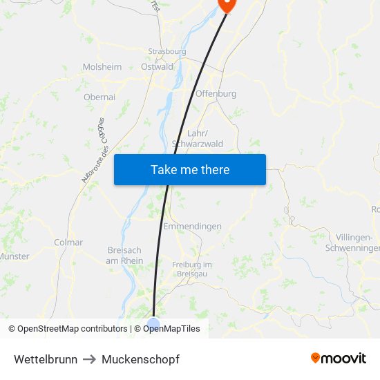 Wettelbrunn to Muckenschopf map