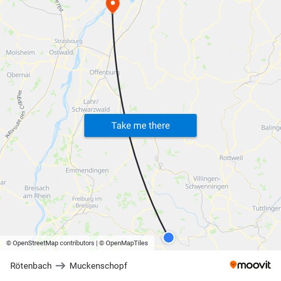 Rötenbach to Muckenschopf map
