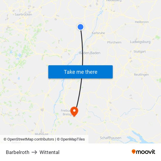 Barbelroth to Wittental map