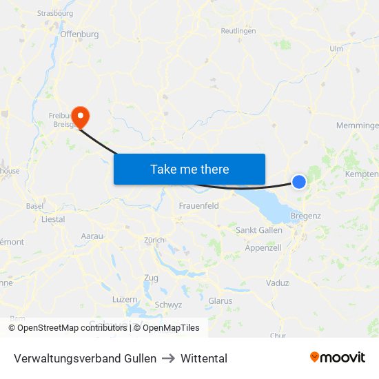 Verwaltungsverband Gullen to Wittental map