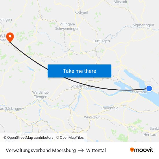 Verwaltungsverband Meersburg to Wittental map