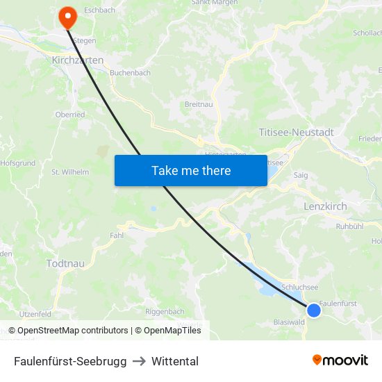 Faulenfürst-Seebrugg to Wittental map