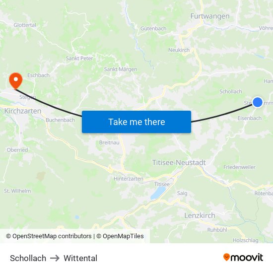 Schollach to Wittental map