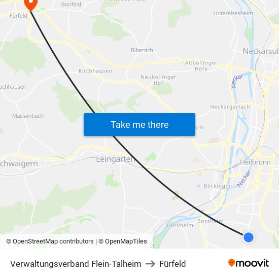 Verwaltungsverband Flein-Talheim to Fürfeld map