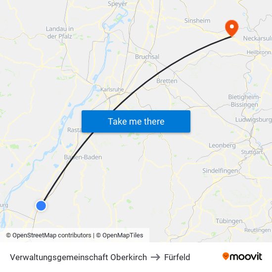 Verwaltungsgemeinschaft Oberkirch to Fürfeld map