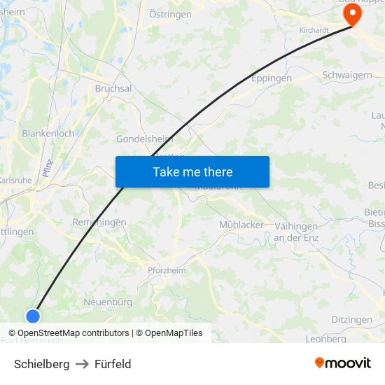 Schielberg to Fürfeld map